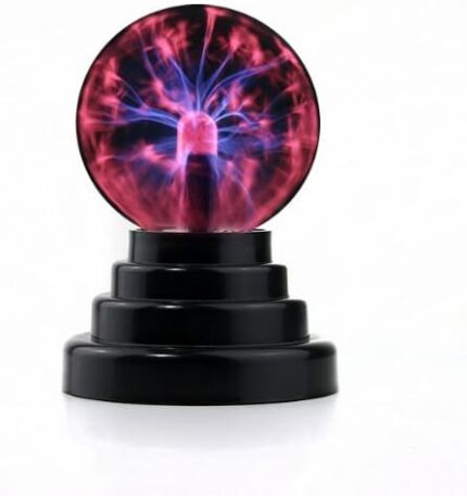 PowerTRC USB 3" Diameter Powered Plasma Ball | USB or (2 X AA) Powered | Science Toy | Electronic Plasma Light Gadget | Desk Toy | Classroom Accessory