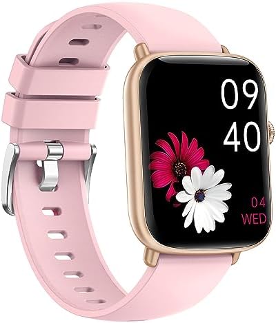 Proyoo Fitness Tracker with 7/24 Heart Rate Blood Pressure Oxygen Monitor, Step Calories Counter Sleep Tracking Smartwatch with 7-Day Battery Life, Fitness Watch for Women Men, Pink