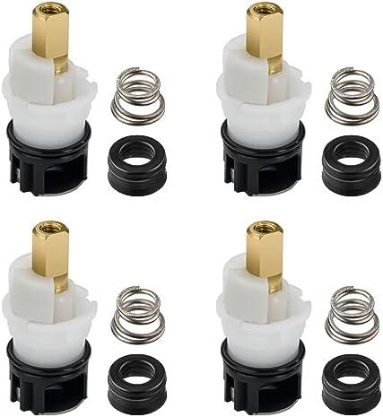 RP25513 Faucet Stem Replacement for Delta two handle Faucet Repair Kit with RP24096 Cartridge RP4993 Seat and Spring RP24097 Turn stop1/4, 4 pack