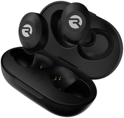 Raycon The Everyday Bluetooth Wireless Earbuds with Microphone- Stereo Sound in-Ear Bluetooth Headset True Wireless Earbuds 32 Hours Playtime (Matte Black)