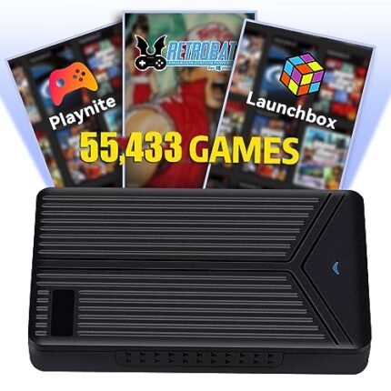 Retro Game Console 4T Game HDD with 55433 Games, 80+ Emulator Console & 42 AAA PC Games, Retrobat/Launchbox/Playnite Game Systems 3 in 1, SATA 3 to USB 3.0, Plug and Play for Windows 8.1/10/11