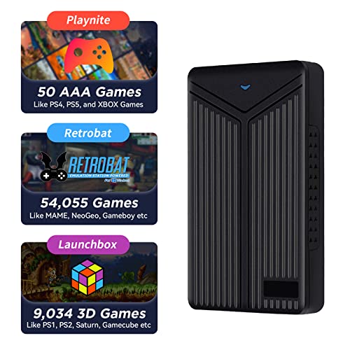 Retro Game Console 5TB HDD with built in 60,649 Games, Retro Game Console 5TB HDD with built in 60,649 Games, Emulator Console Game Drive Preloaded with Playnite, Launchbox, Retrobat 3 Game System, Video Game Console Hard Drive Plug and Play