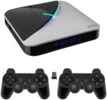 Retro Game Console Built in 45000+ Games, Plug and Play Video Game Console HDMI, Android 9.0 + EmuELEC 4.5 Game System, Emulator Console Compatible with 70+ Emulators, S905X3 Chip, 4K Output
