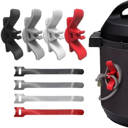 STORGES Cord Organizer for Kitchen Appliances and Cable Ties - Appliance Cord Organizer Stick On - Cord Wrappers for Kitchen Appliances - Cord keeper for Air Fryer, Pressure Cooker (8 pack)