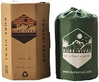 SURE VIVAL Versatile 2-Person Emergency Tent – Functions as Survival Shelter, Tube Tent, or Tarp - Complete with Survival Whistle & Paracord