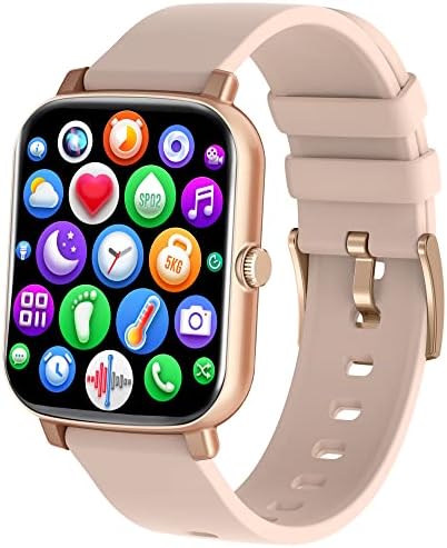 Smart Watch (Make/Receive Call), 1.7 inches Waterproof Smartwatch GPS Fitness Tracker with Heart Rate Monitor AI Voice Sleep Tracker Blood Oxygen Pedometer for Android Phones iPhone Samsung Women Men