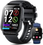 Smart Watch for Men Women Answer/Make Calls, 1.85” HD Fitness Tracker Watch, 112 Sports Modes Activity Tracker Smartwatch, Heart Rate Monitor, Pedometer, IP68 Waterproof Fitness Watch for Android iOS