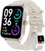 Smart Watch for Men Women with Bluetooth Call, Fitness Trackers Watch with Heart Rate Sleep Monitor, Alexa Built-in 1.8" DIY Dial 100 Sports Modes IP68 Waterproof Smartwatch for iOS (Starlight)