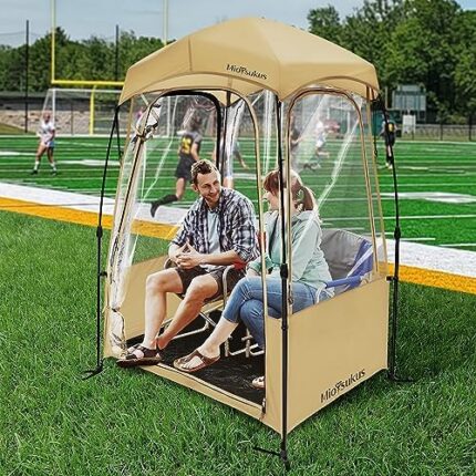 Sports Tent, MioTsukus Weather Proof Pod Clear Bubble Tent Outdoor Instant Pop Up Shelter Chair Tent, 1 Person
