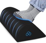 StepLively Foot Rest for Under Desk at Work-Ergonomic Design Foot Stool for Fatigue&Pain Relief with Memory Foam,Non Slip Bead,Washable Cover-Under Desk Footrest for Office,Home,Gaming(Black)