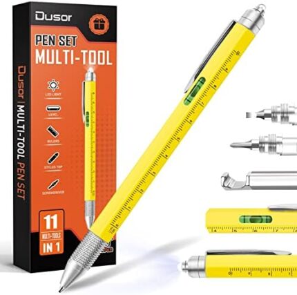 Stocking Stuffers for Men, Gifts for Men, 11 in 1 Multi Tool Pen, Mens Gifts for Christmas, Cool Gadgets Tools for Men, White Elephant Gifts for Adults, Unique Gifts for Men Who Have Everything