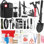 Survival Kit and First Aid kit, Emergency Supplies Camping Accessories with Upgraded Molle Bag, Gifts for Men and Women Outdoor Adventure Camping Hiking Hunting