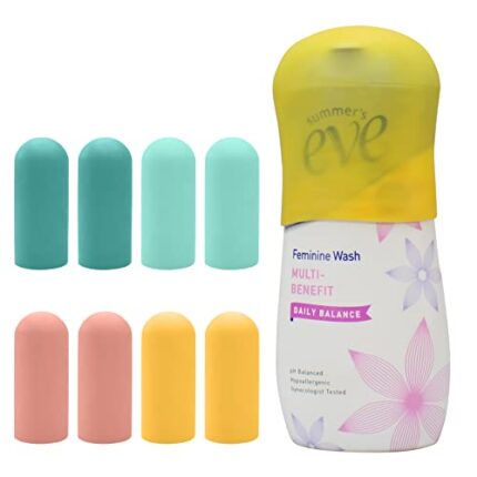 TRANOMOS 8 Pack Elastic Sleeves for Leak Proofing, Silicone Bottle Covers, Travel Accessories for Luggage for Women Men, Travel Size Toiletries, Travel Essentials, Travel Must Haves, Colorful