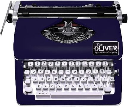 The Oliver Typewriter Company Timeless Manual Typewriter, Royal Blue