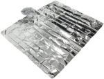 Tiiyee Emergency Foil Mylar Thermal Blanket, Rain Poncho with Hood Hybrid Survival Gear Reduce Uneven Heat Environment Waterproof Equipment for Outdoors First Aid Designed Metallized Covering Sheet