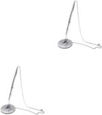 Tofficu 2 pcs silver pen valentines pens funeral guest book black suit black pens ballpoint desk pen holder