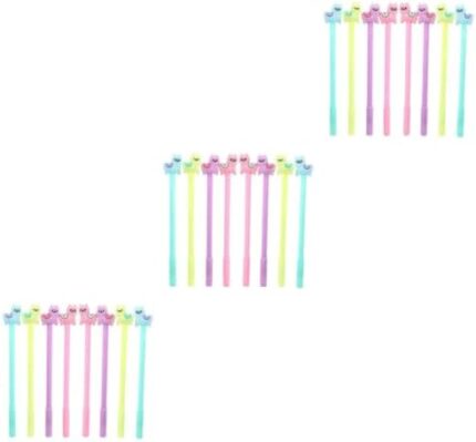 Tofficu 24 pcs purple suits blue suit green suits blue outfit purple outfit Gel Ink Pen Best Gel Pens Cartoon Gel Pen Stationery alpaca