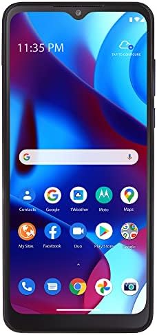 TracFone Moto g Pure (2021), 32GB, Blue - Prepaid Smartphone (Locked/Renewed)
