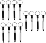 UKCOCO 12 pcs Touch Screen Ballpoint Pen Black Fountain Pen Smart Keychain Ballpoint pens Black Bling Keychain Screen Pens Key Chain Painting Pen Stylus Pen Earth Tones Plastic