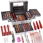UNIFULL 132 Color All- In- One Makeup For Women Full Kit,Professional Makeup Gift Set for Women &Girls,Include eyeshadow/lipstick/concealer/Lip Gloss/Eyeliner/Mascara/Brushes (006N2-Silver）