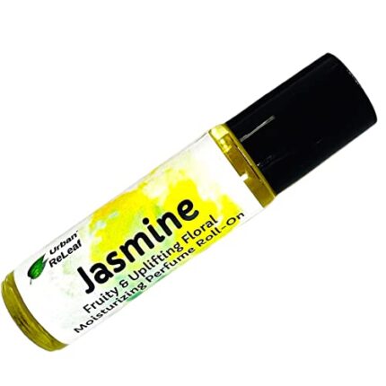 Urban ReLeaf Jasmine Perfume Oil Roll-On. Classic Floral Scent, Memorable, Fruity & Woody. Long Lasting Fragrance Oil, Moisturizing Jojoba & Alcohol-Free. Bottled in the USA. Fits in your purse or pocket!