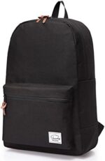 VASCHY School Backpack, Unisex Slim Lightweight Water-resistant Backpack for Men Women College Schoolbag Travel Bookbag