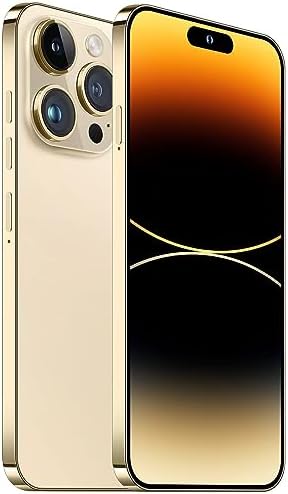 VIQEE A14 Pro Max 5G Unlocked Smartphone - 6GB+256GB Fully Unlocked Cell Phone for Android 13, 6.8" Unlocked Cell Phone, 6800mAh, 48MP+108MP Dual Camera (Gold)