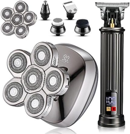 VOTMONI Head Shavers for Bald Men & Professional Barber Clippers Zero Gapped Hair Trimmer for Men, Rotary Bald Shavers Cordless Beard Trimmer Grooming Kit