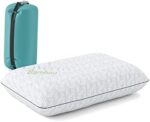 Vaverto Travel and Camping Pillow - Compressible Medium Firm Memory Foam, Breathable Bamboo Cover, Machine Washable, Ideal for Backpacking, Airplane, Car Travel