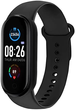 WUZHI Charge 5 Advanced Fitness & Health Tracker with Built-in GPS, Stress Management Tools, Sleep Tracking, 24/7 Heart Rate and More (S &L Bands Included) Fitness Watch for Men Women Kids, Black