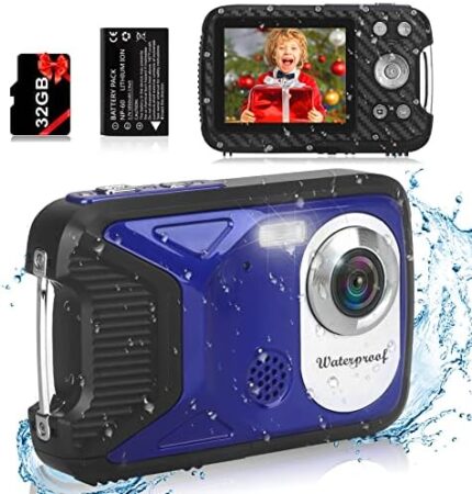 Waterproof Digital Camera HD 1080P 36MP Compact Digital Camera for Kids with 32GB Card Point and Shoot Camera Portable Camera for Teens Students Boys Girls Seniors