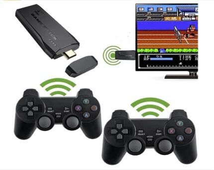 Wireless Retro Game Console,Retro Game Stick,Nostalgia Stick Game,4K HDMI Output,Plug and Play Video Game Stick Built in 10000+ Games,9 Classic Emulators, with Dual 2.4G Wireless Controllers(64G)