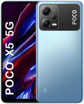 Xiaomi Poco X5 5G + 4G Volte Global Unlocked (256GB + 8GB) GSM 6.67" 48 MP Triple Camera (ONLY Tmobile Mint Tello USA Market) + (Car Fast Car 51W Charger Bundle) (Blue (Global Vesion))