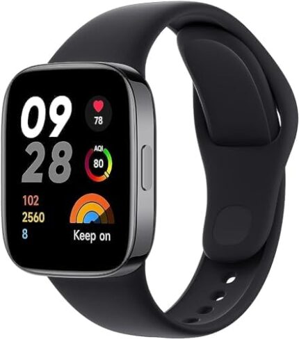 Xiaomi Redmi Smart Watch 3, 1.75 Inch AMOLED Touch Display, 5ATM Water Resistant, 12 Days Battery Life, GPS, 120 Workout Mode, Heart Rate Monitor, Calori Consumption, Fitness Activity Tracker, Black