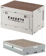YEEON Folding Outdoor Camping Storage Box with Pull Rod, Folding Car Storage Box, Storage Compartment, Small table.