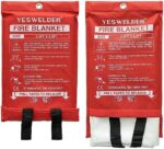 YESWELDER Fire Blanket emergency for home and kitchen, fire extinguisher for the House，Fiberglass Fire Flame Retardant Blanket for people，Heat Insulation,2 Pack
