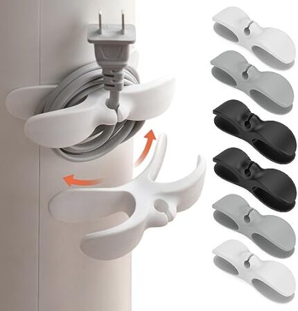 YEVIOR Cord Organizer for Kitchen Appliances, 6PCS Stick-on Cord Wrapper Cable Organizer, Upgraded Cord Holder Cord Winder Cord Keeper, Kitchen Cord Organizer for Air Fryer, Coffee Maker, Blender