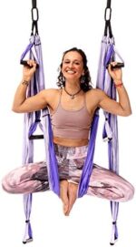 YOGABODY Yoga Trapeze Pro – Yoga Inversion Swing with Free Video Series and Pose Chart, Purple