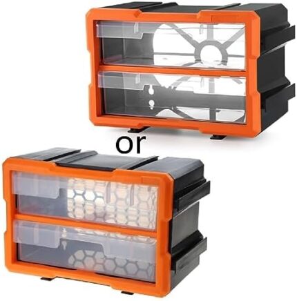 YOOYEH Multi-Cell Compartment Tools Organizer Customizable Removable Plastic Dividers Hardware Box Storage for Small Parts Storage Box Tools