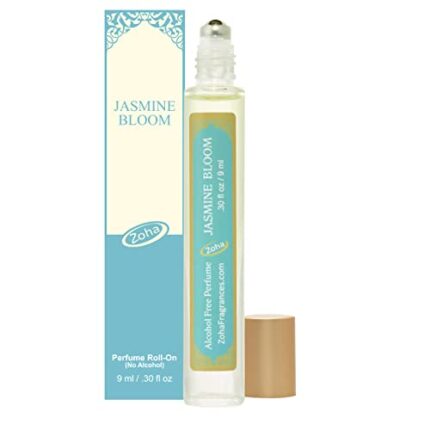 Zoha|Jasmine Bloom Perfume Oil |Alcohol Free Long Lasting Jasmine Perfume for Women and Men|Hypoallergenic Travel Size Jasmine Oil Roll On Perfume