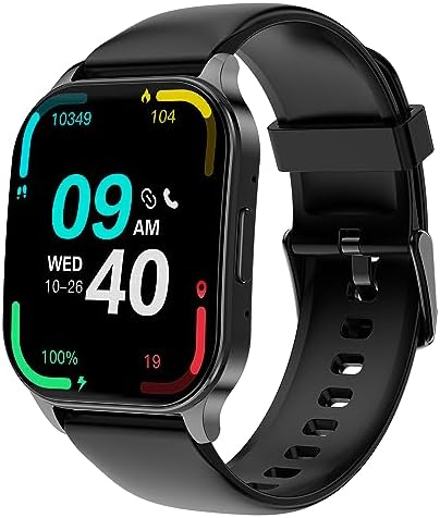 anyloop Smart Watch for Men Women, 1.96" AMOLED Display, Fitness Watch(Answer/Make Call) with Heart Rate Sleep SpO2 Monitor,IP68 Waterproof Activity Trackers and Smartwatches for iOS and Android