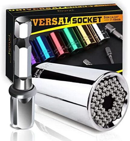 bnowi Universal Socket Wrench Set Tools Multi-Size in One Self Adjustable for Regularity or Irregularity Screw Improvement for Home DIY Christmas Gifts for Men Dad and Women (Universal)