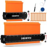 dodowin Contour Gauge Profile Tools, Gifts for Men Husband Dad Him, Outline Shape Duplicator Woodworking Tools for Flooring Tile Laying Carpet, Anniversary Birthday ldea, Home Gadget (10 Inch+5 Inch)