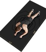 nuveti Large Exercise Mat (6'x 3'), Extra Wide Workout Mat for Men and Women, Yoga Mat Thick 1/4 Exercise Mats Non-Slip, Non-Toxic, Large Fitness Mat Perfect for Barefoot Exercise (Yoga, Pilates, Stretching, Meditation)