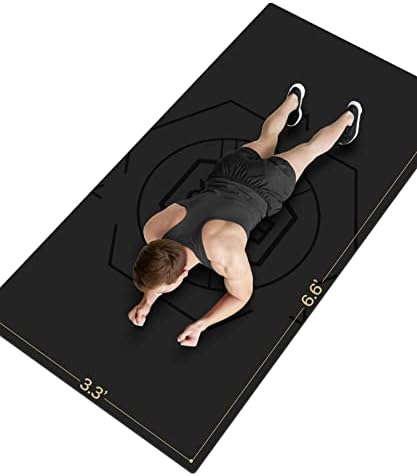 nuveti Large Exercise Mat (6'x 3'), Extra Wide Workout Mat for Men and Women, Yoga Mat Thick 1/4 Exercise Mats Non-Slip, Non-Toxic, Large Fitness Mat Perfect for Barefoot Exercise (Yoga, Pilates, Stretching, Meditation)