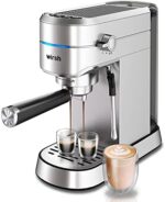 wirsh Espresso Machine, 20bar Espresso Maker with Commercial Steamer for Latte and Cappuccino, Expresso Coffee Machine with 42 oz Removable Water Tank,Stainless Steel (Home Barista)