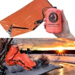 133 SUPPLY Emergency Sleeping Bags for Survival Emergency Blankets Bivy Sack Hiking Safety Whistle Compact Lightweight Portable Survival Kits Earthquake Hurricane Life Disaster Emergency Supplies