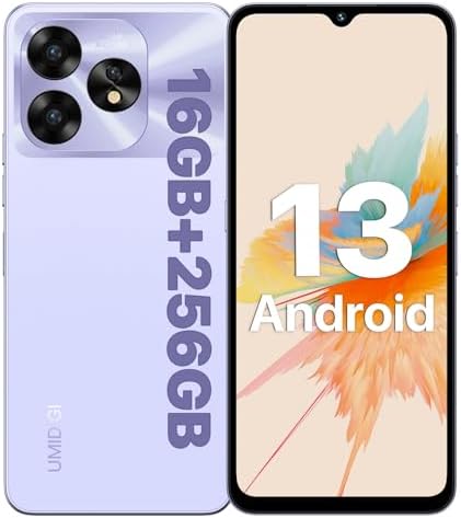 UMIDIGI A15 Cell Phones (16G+256G), Android 13 Mobile Phone, 64MP Main Camera Octa Core Smartphone Unlocked 6.7” HD+ Full-View Waterdrop Screen, 5000mAh Battery 20W Fast Charging, 4G Dual SIM, GPS/NFC