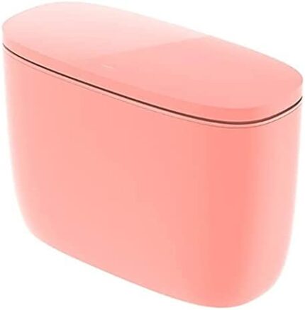 Lieber Lighting Household Trash Mini Countertop Wastebasket Trash Can, Makeup Holder Vanity Kitchen Car Desktop Office Bathroom Garbage can (Color : Cover-Pink)
