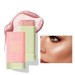 Paminify Soft Creamy Highlighter Stick,Long Lasting Smooth Luminizer Shimmer Stick,Waterproof Blush Highlight Face Illuminator,Blendable Natural Glow Makeup Sparkly Face Highlighters,04 Pearl White